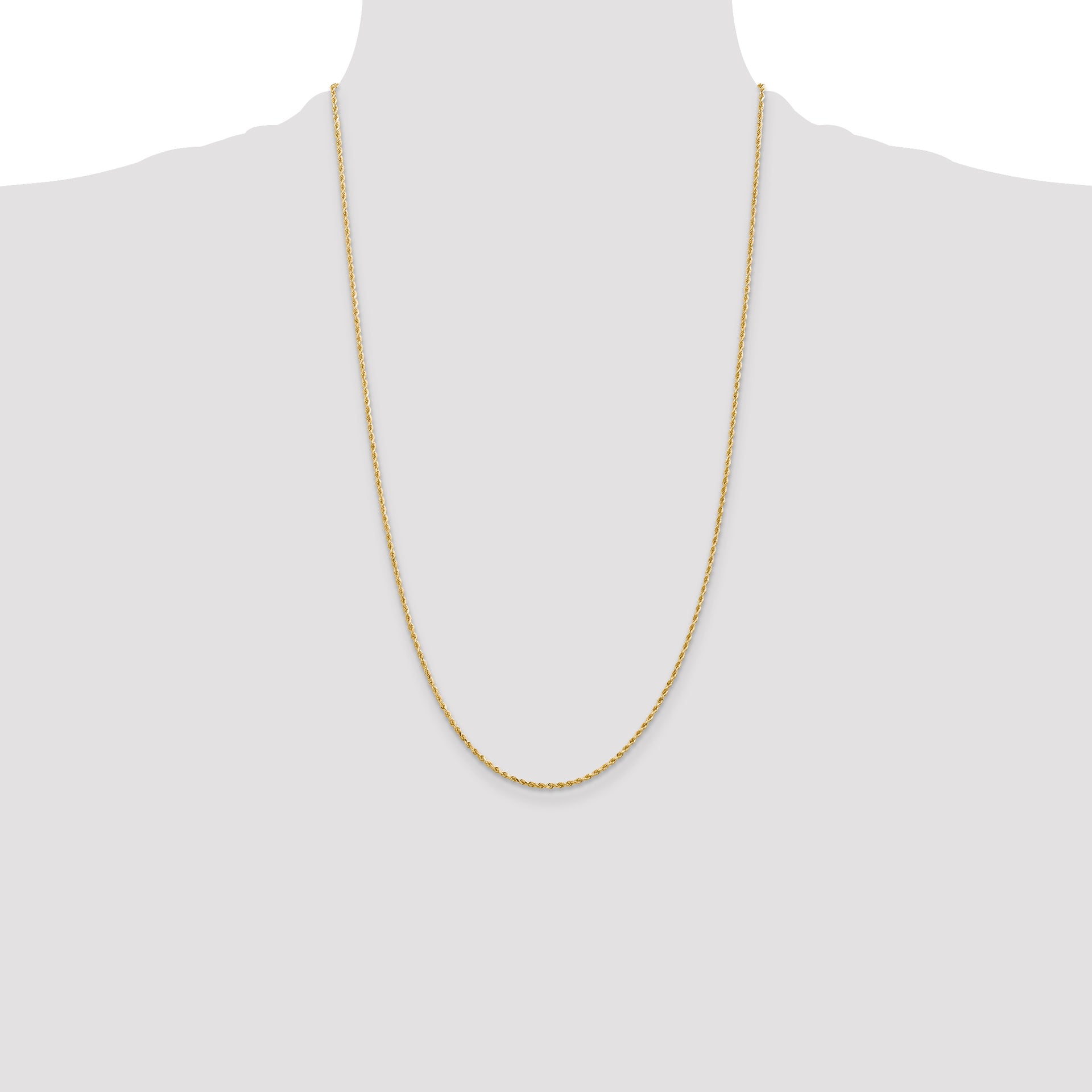 14k 1.5mm Diamond-cut Rope Chain