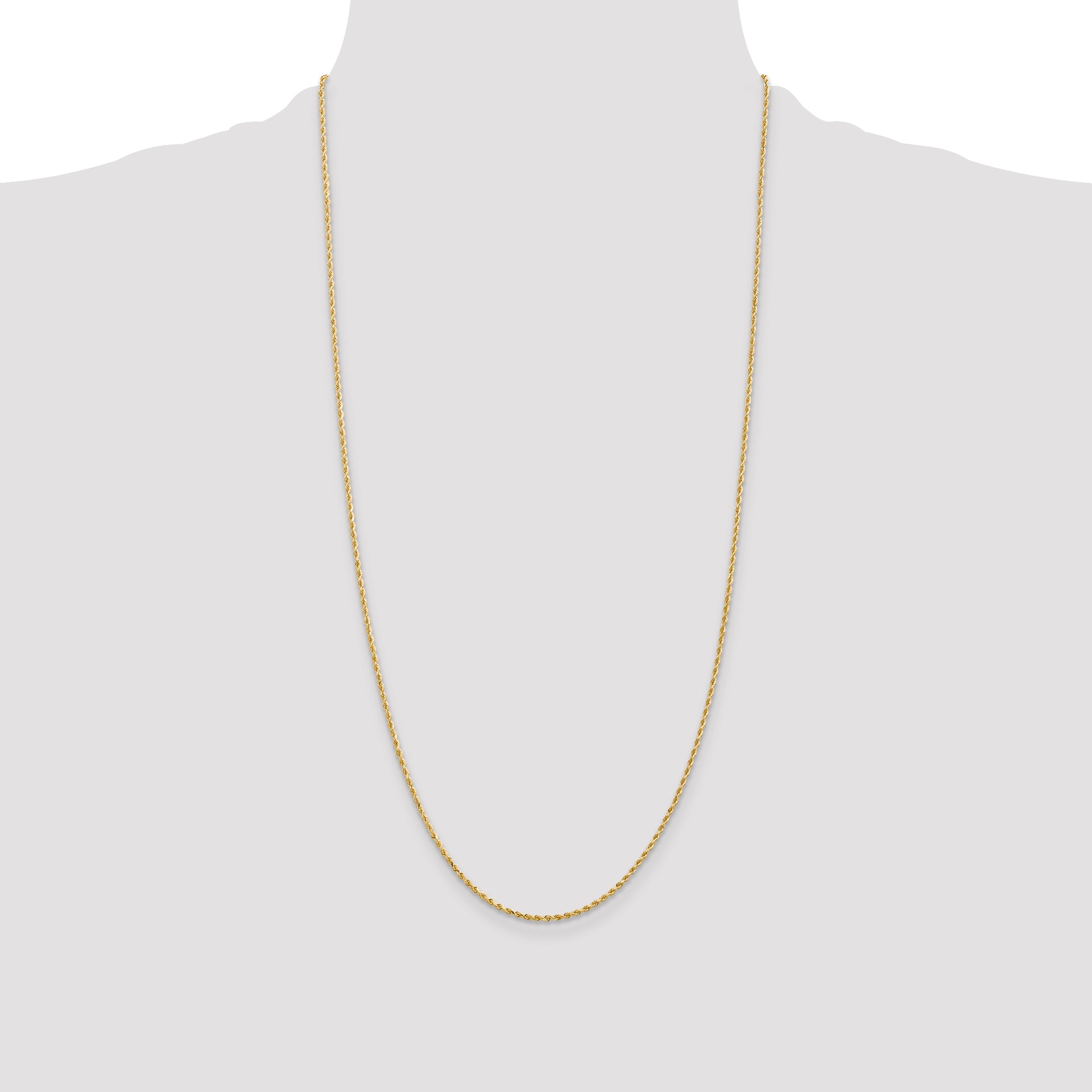 14k 1.5mm Diamond-cut Rope Chain