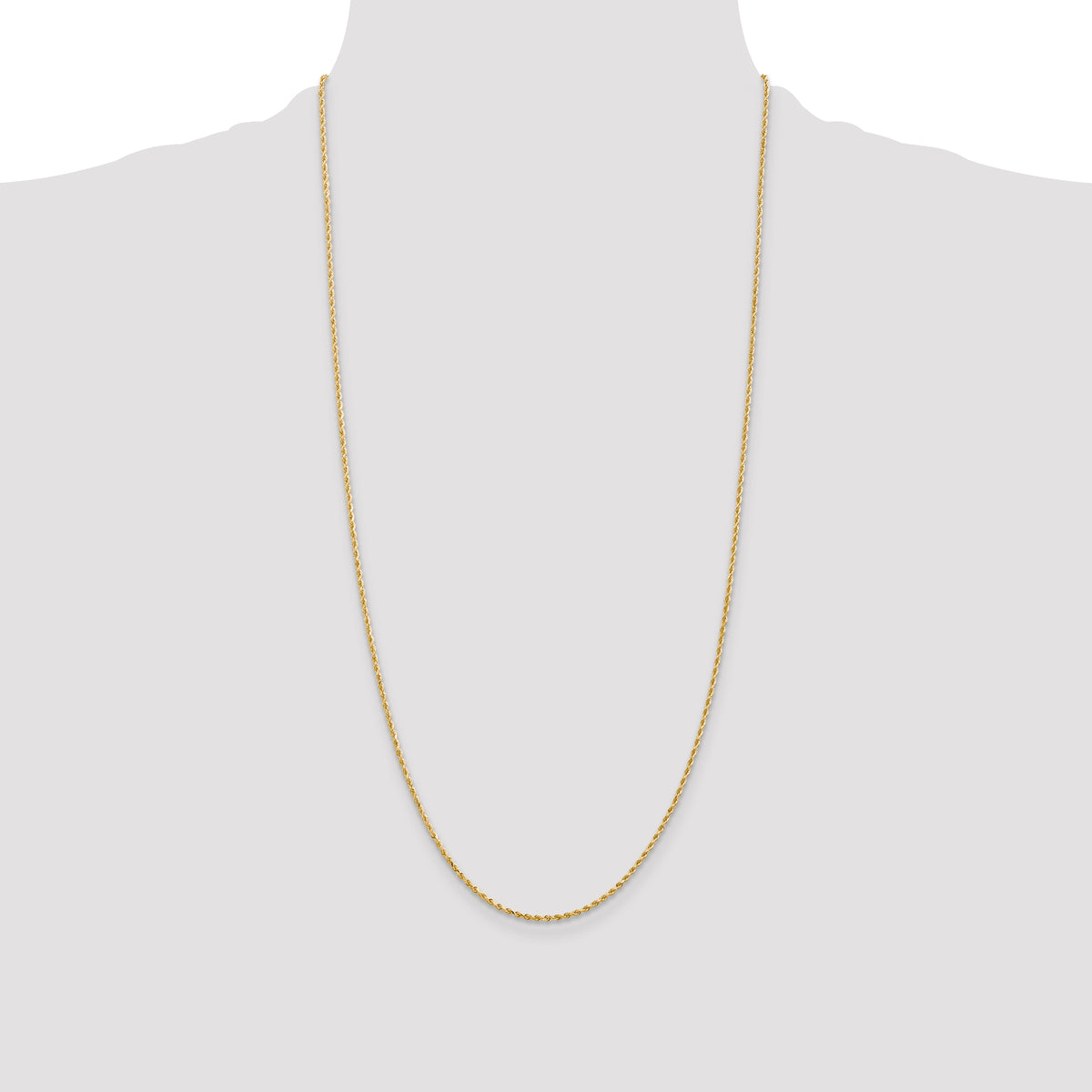 14k 1.5mm Diamond-cut Rope Chain