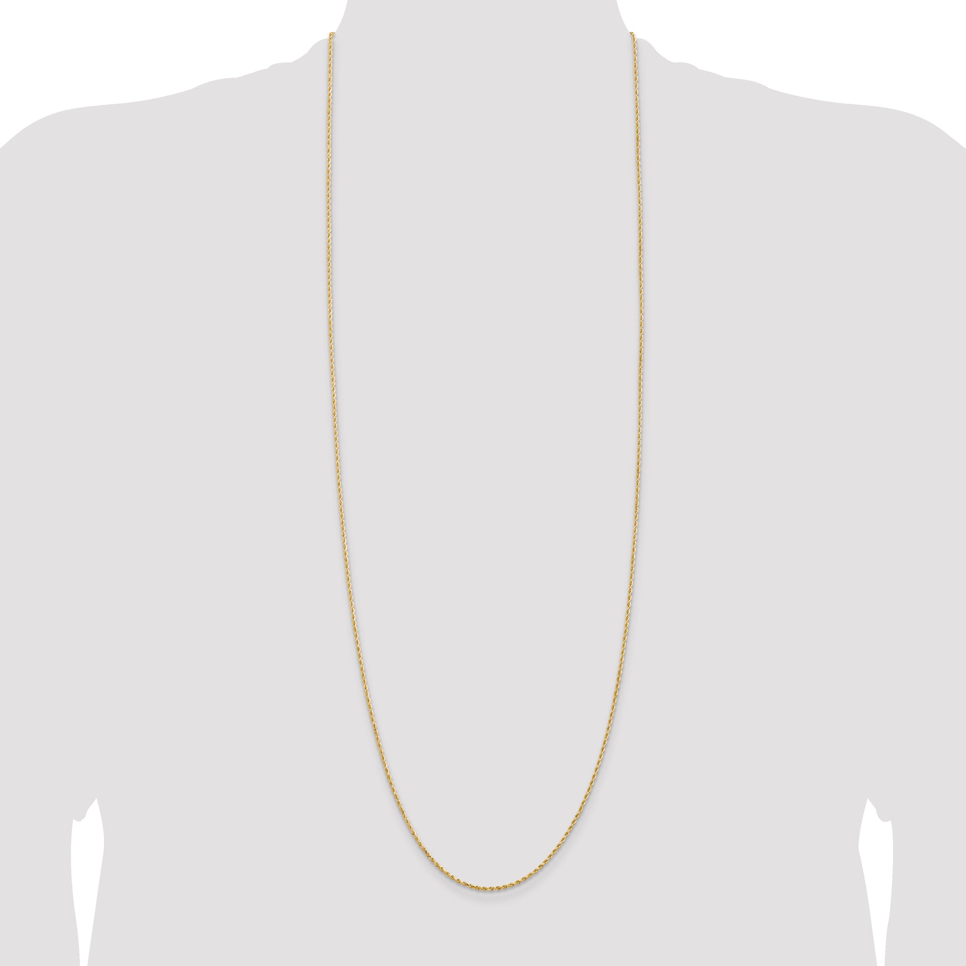 14k 1.5mm Diamond-cut Rope Chain