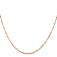 14k Rose Gold 1.5mm Diamond-cut Rope Chain