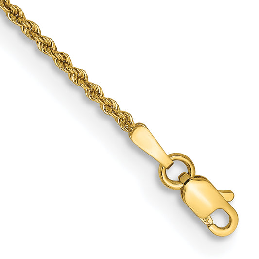14k 1.5mm Solid Rope Chain