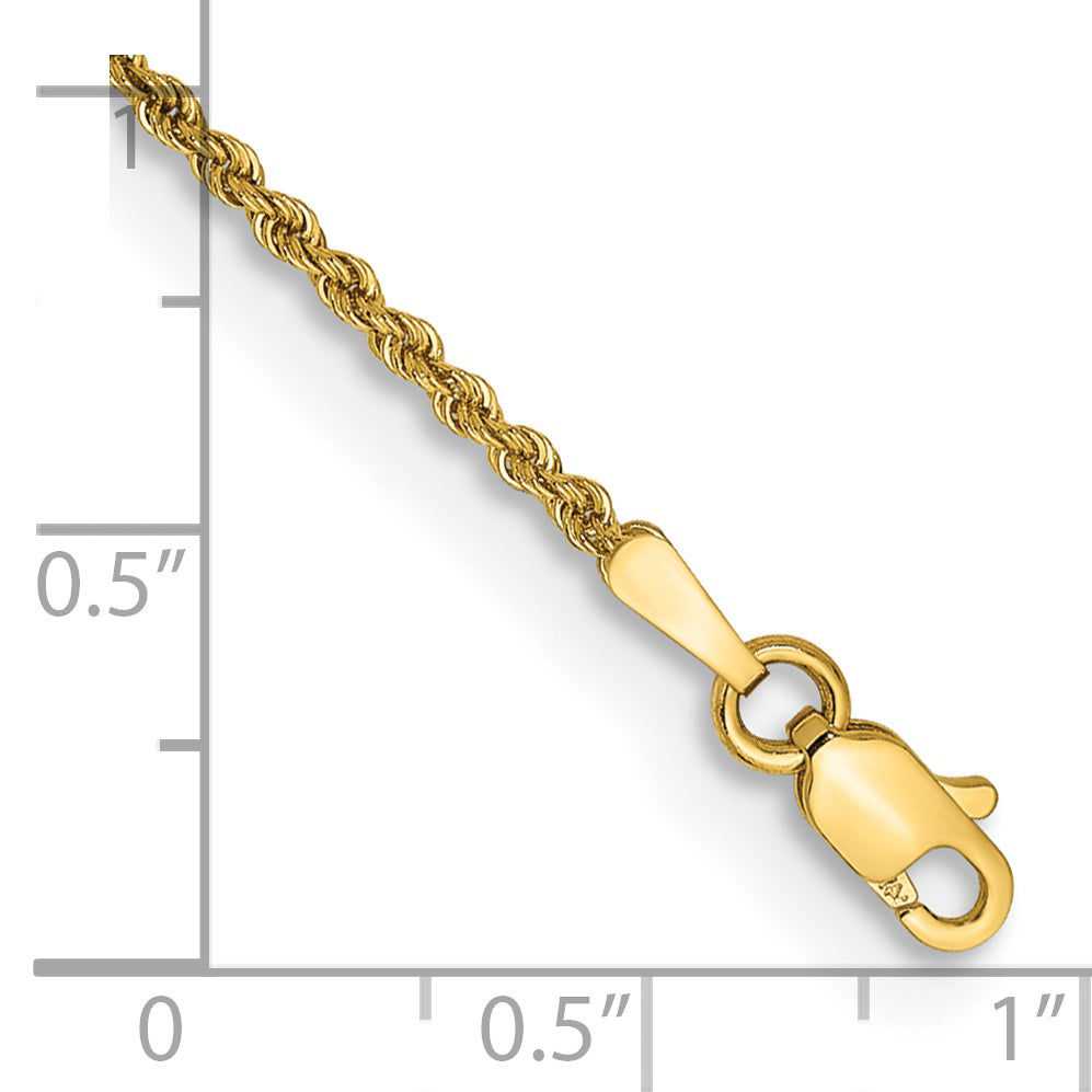 14k 1.5mm Solid Rope Chain