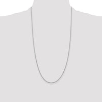 14k White Gold 1.5mm Diamond-cut Rope Chain