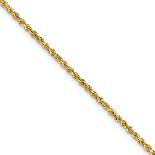 14k 1.75mm D/C Rope Chain (100 inch Spool)