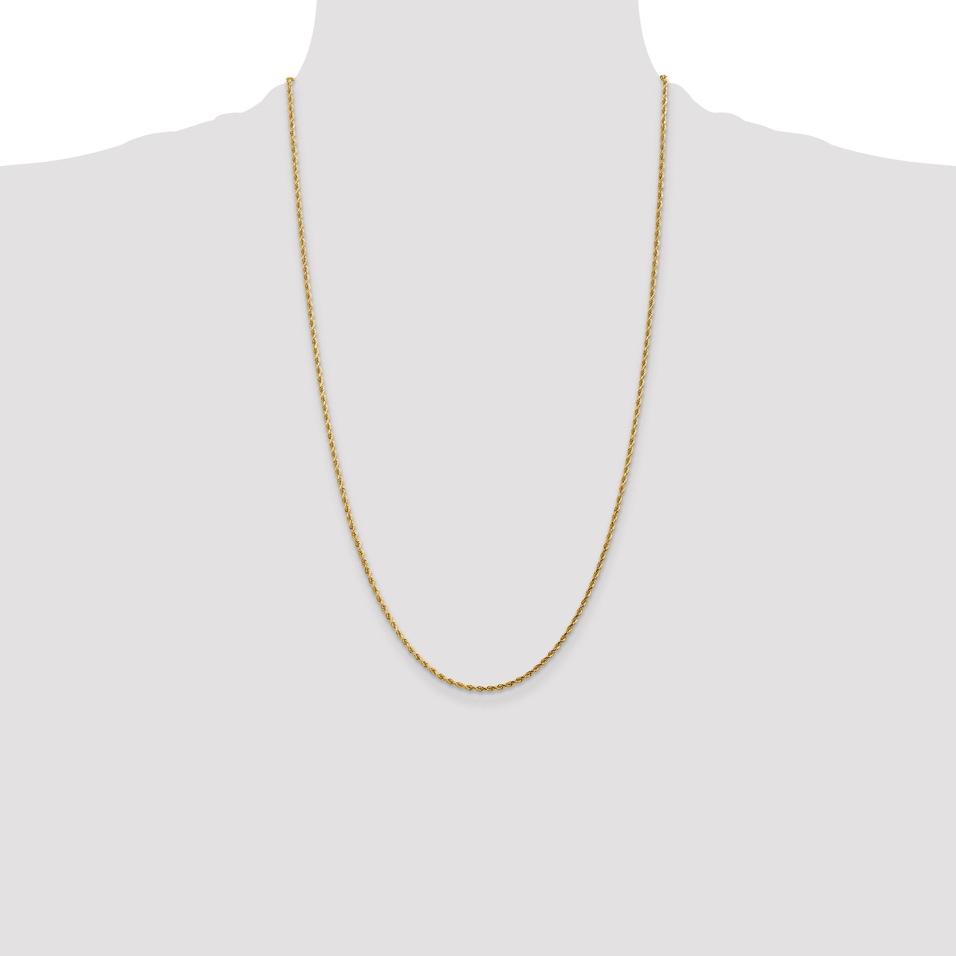 14k 1.75mm Diamond-cut Rope Chain