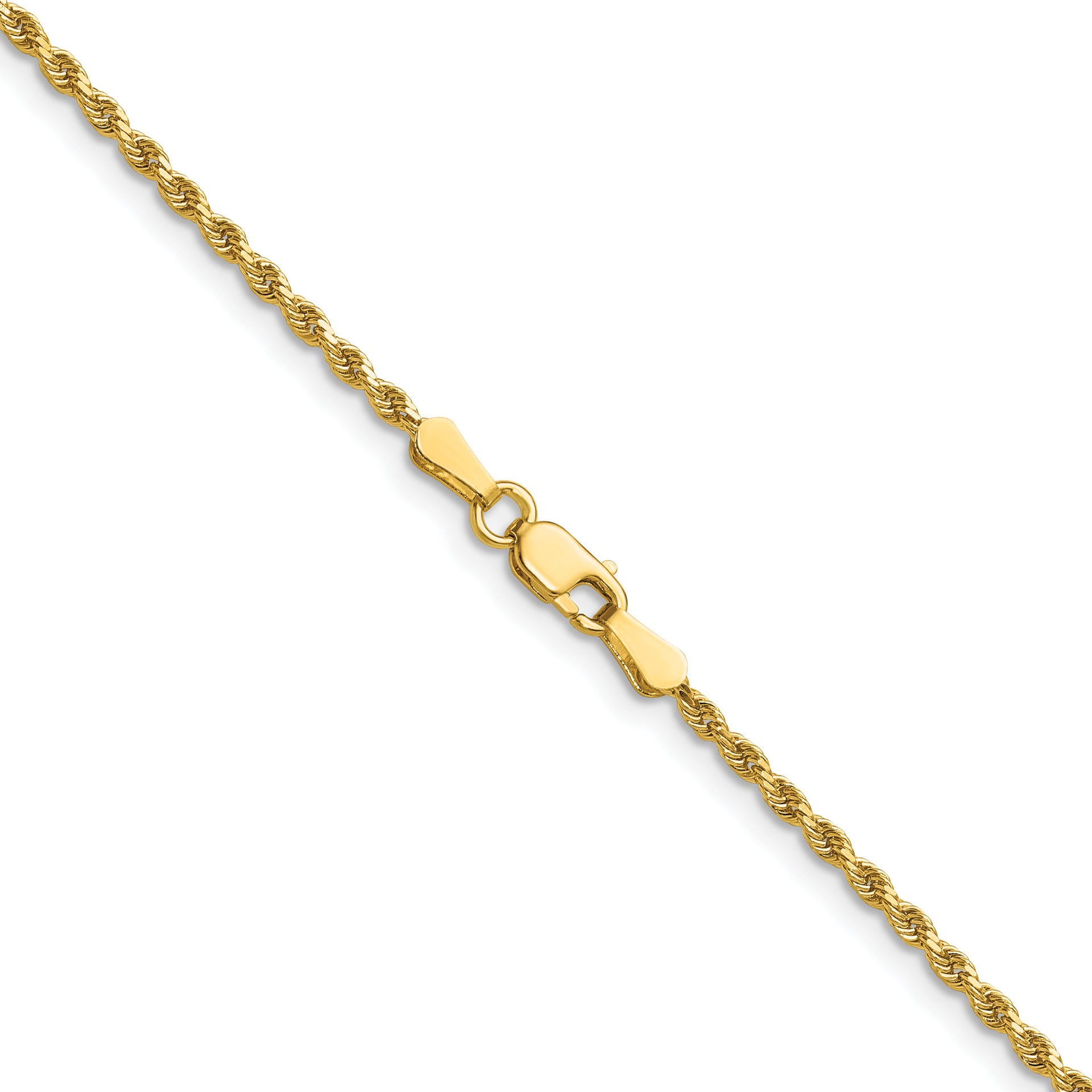 14k 1.75mm Diamond-cut Rope Chain