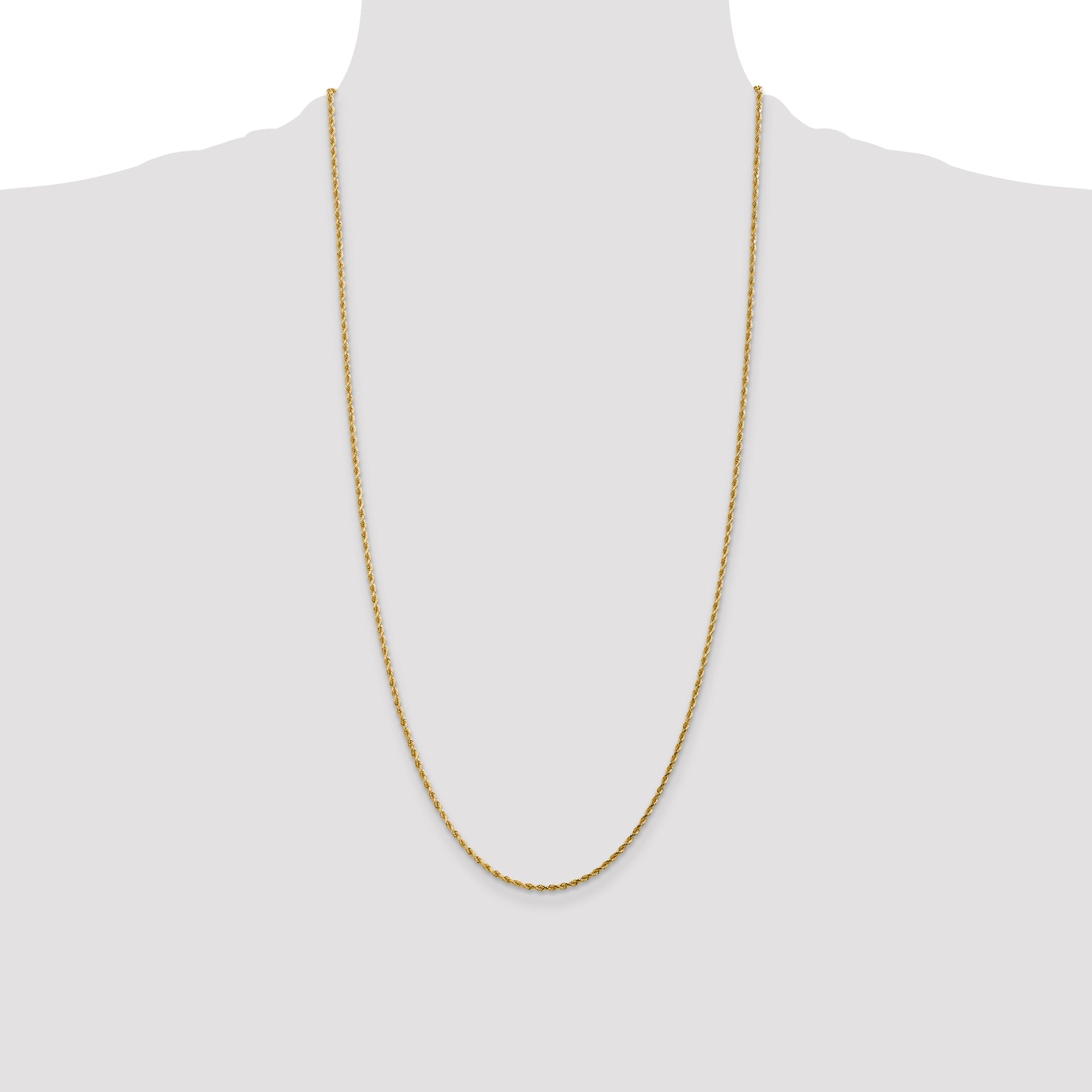 14k 1.75mm Diamond-cut Rope Chain