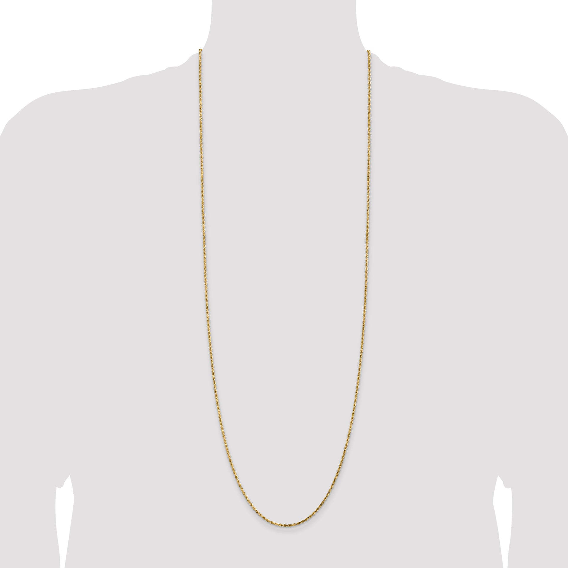 14k 1.75mm Diamond-cut Rope Chain