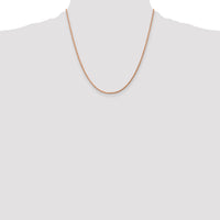 14k Rose Gold 1.75mm Diamond-cut Rope Chain