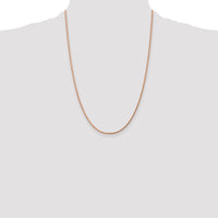 14k Rose Gold 1.75mm Diamond-cut Rope Chain