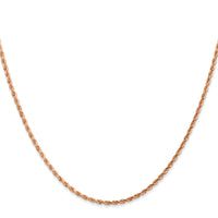 14k Rose Gold 1.75mm Diamond-cut Rope Chain