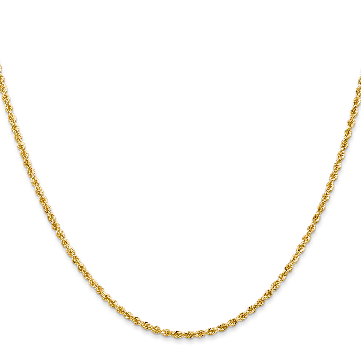 14k 2.0mm Solid Rope Chain