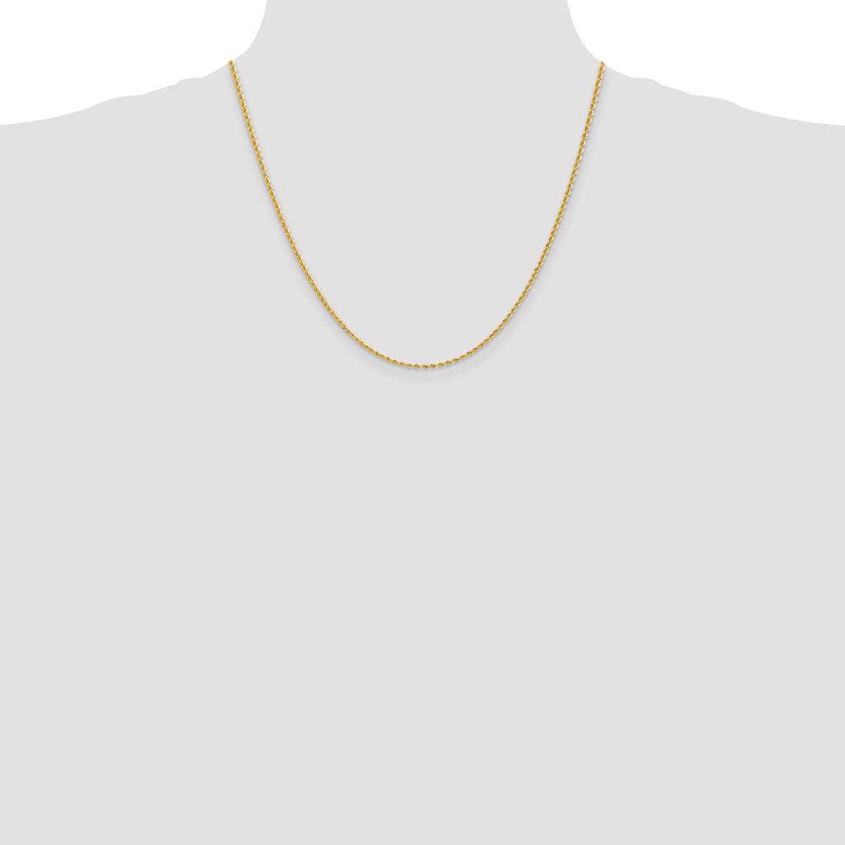 14k 2.0mm Solid Rope Chain