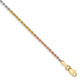 14k Tri-color 1.75mm Diamond-cut Rope Chain