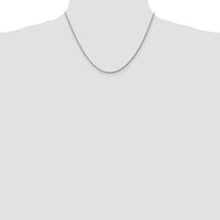 14k White Gold 1.75mm Diamond-cut Rope Chain