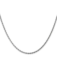 14k White Gold 1.75mm Diamond-cut Rope Chain
