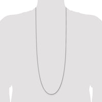 14k White Gold 1.75mm Diamond-cut Rope Chain