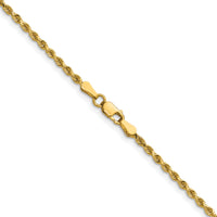 14k 2.0mm Diamond-cut Rope Chain