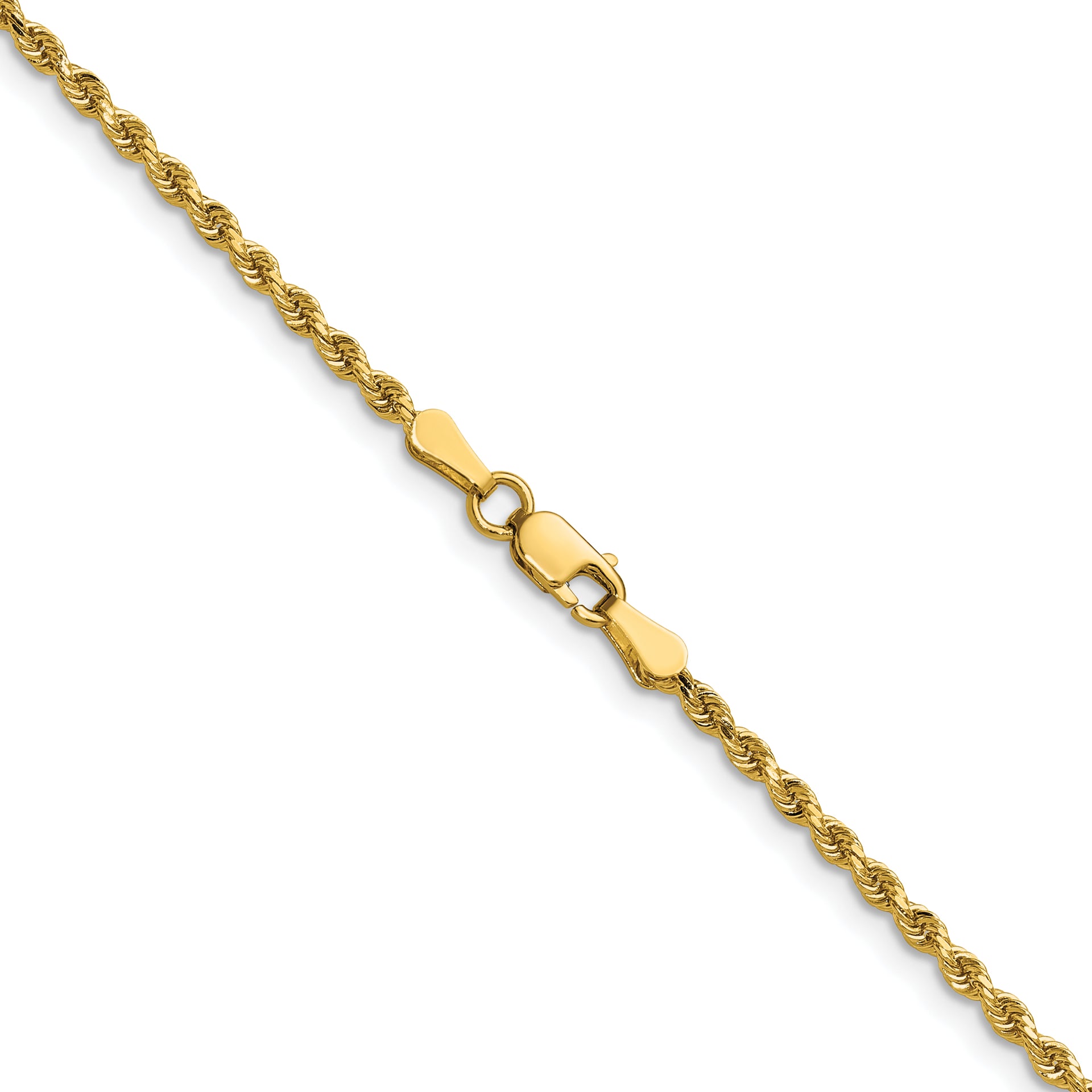 14k 2.0mm Diamond-cut Rope Chain