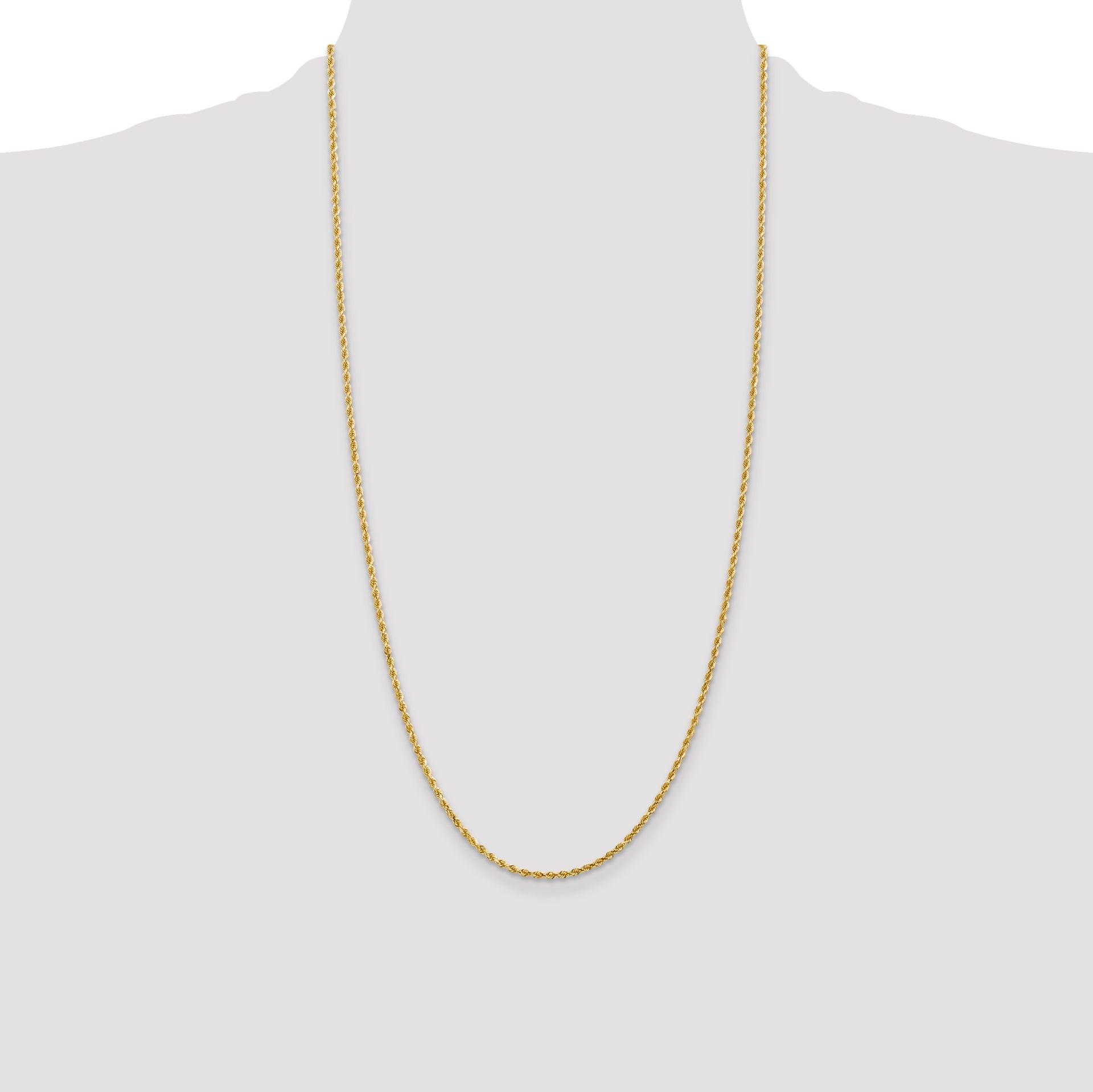 14k 2.0mm Diamond-cut Rope Chain