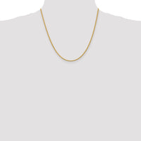 14k 2.25mm Solid Rope Chain