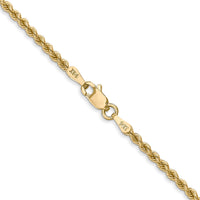 14k 2.25mm Solid Rope Chain