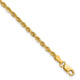 14k 2.25mm Diamond-cut Rope Chain Anklet