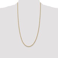 14k 2.25mm Diamond-cut Rope Chain