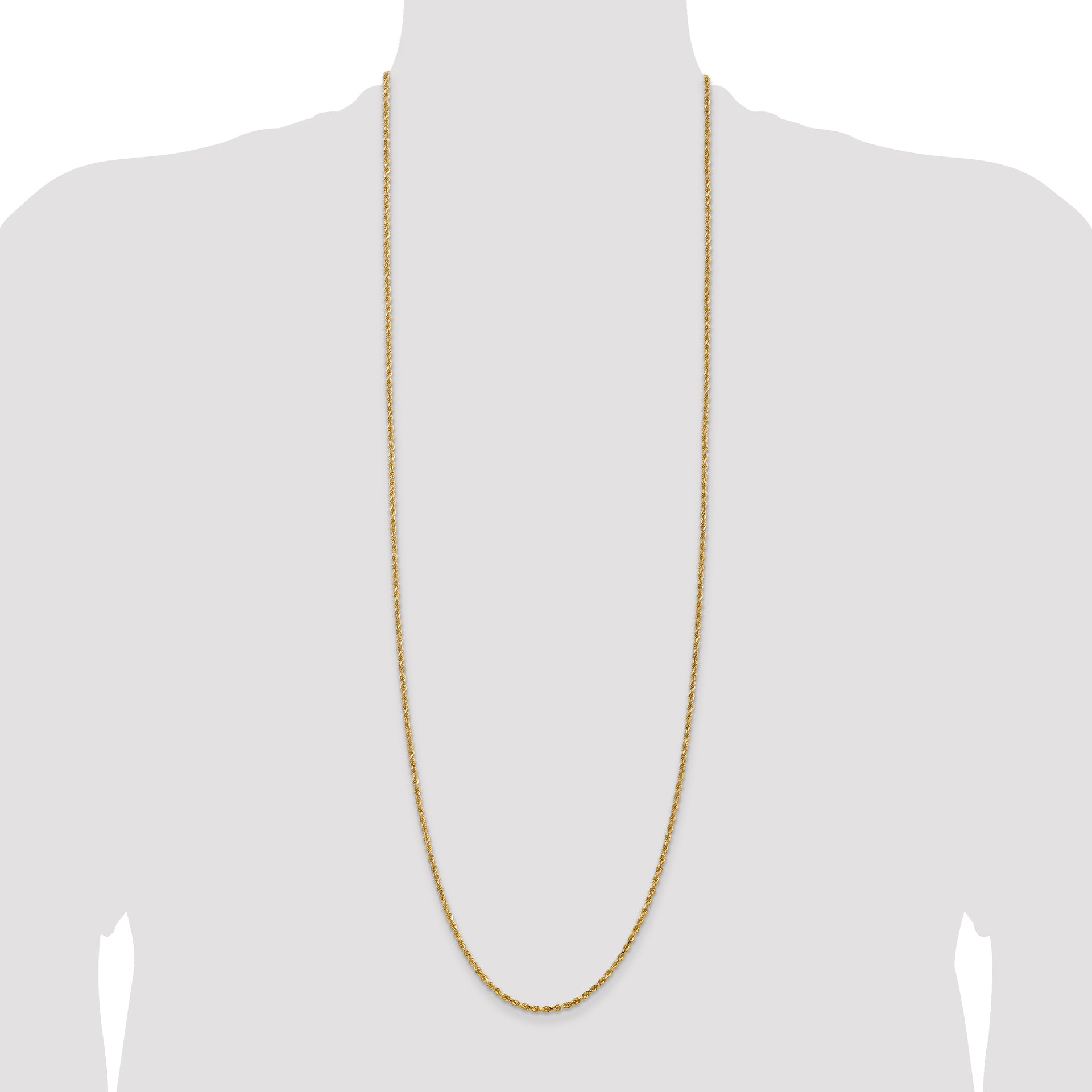 14k 2.25mm Diamond-cut Rope Chain