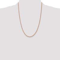 14k Rose Gold 2.25mm Diamond-cut Rope Chain