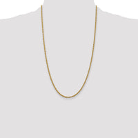 14k 2.5mm Solid Rope Chain