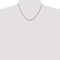 14k White Gold 2.25mm Diamond-cut Rope Chain