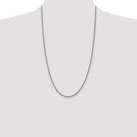 14k White Gold 2.25mm Diamond-cut Rope Chain