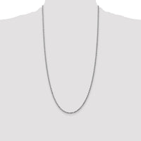 14k White Gold 2.25mm Diamond-cut Rope Chain