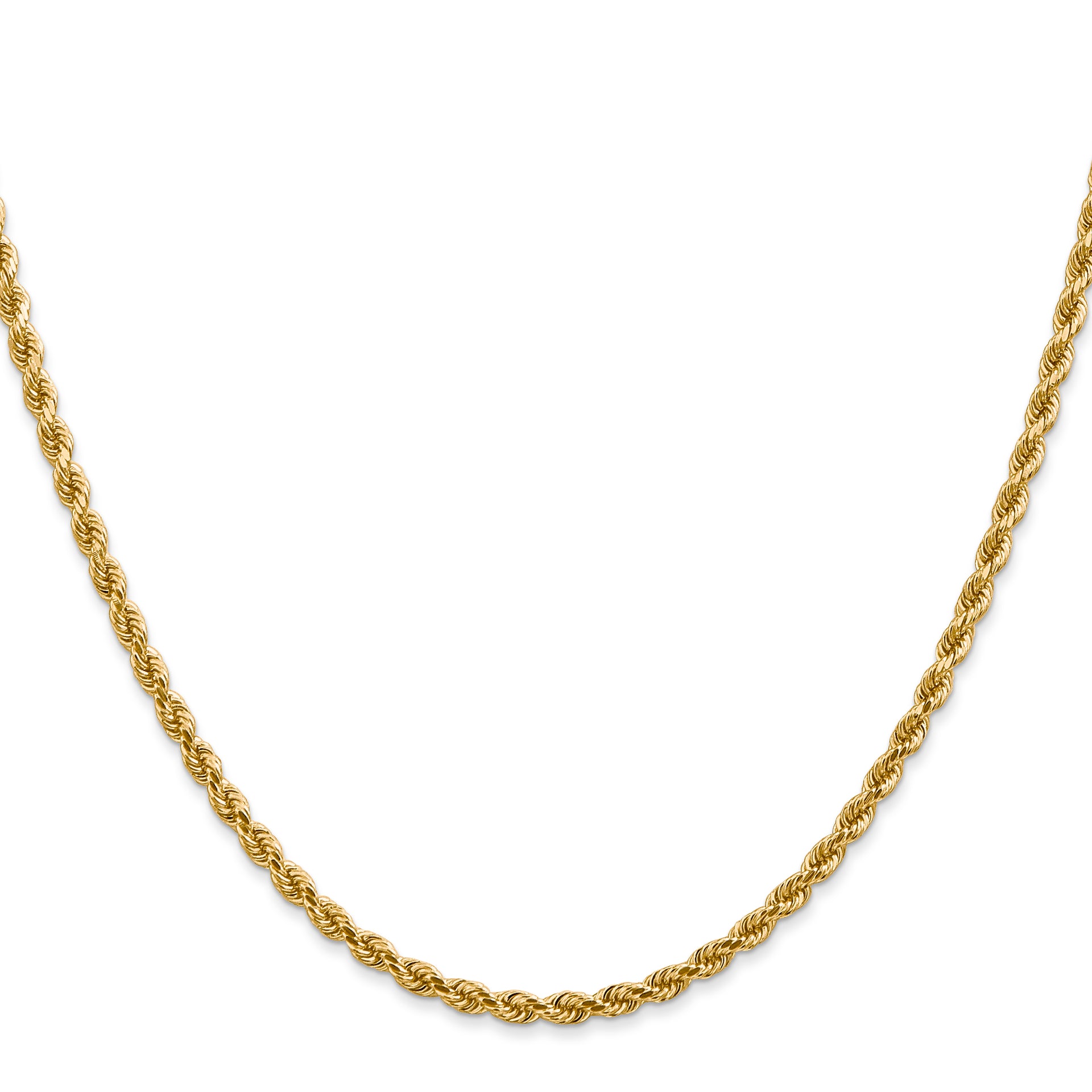 14k 2.75mm Diamond-cut Rope Chain