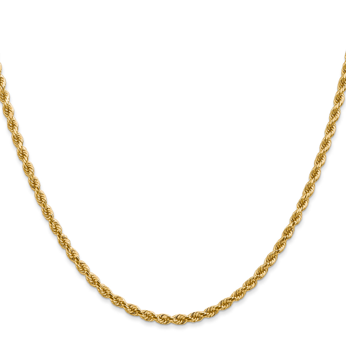 14k 2.75mm Diamond-cut Rope Chain