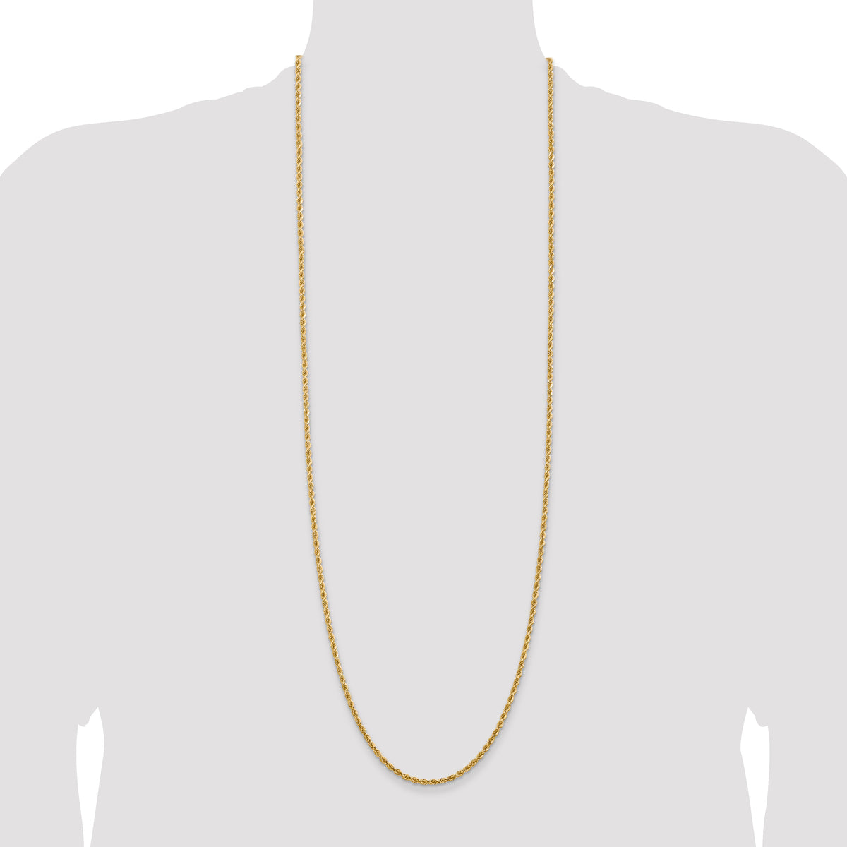 14k 2.75mm Diamond-cut Rope Chain