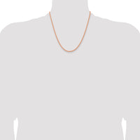 14k Rose Gold 2.75mm Diamond-cut Rope Chain