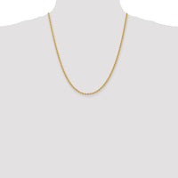 14k 2.75mm Solid Rope Chain