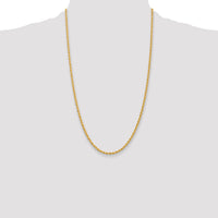 14k 2.75mm Solid Rope Chain