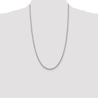 14k White Gold 2.75mm Diamond-cut Rope Chain