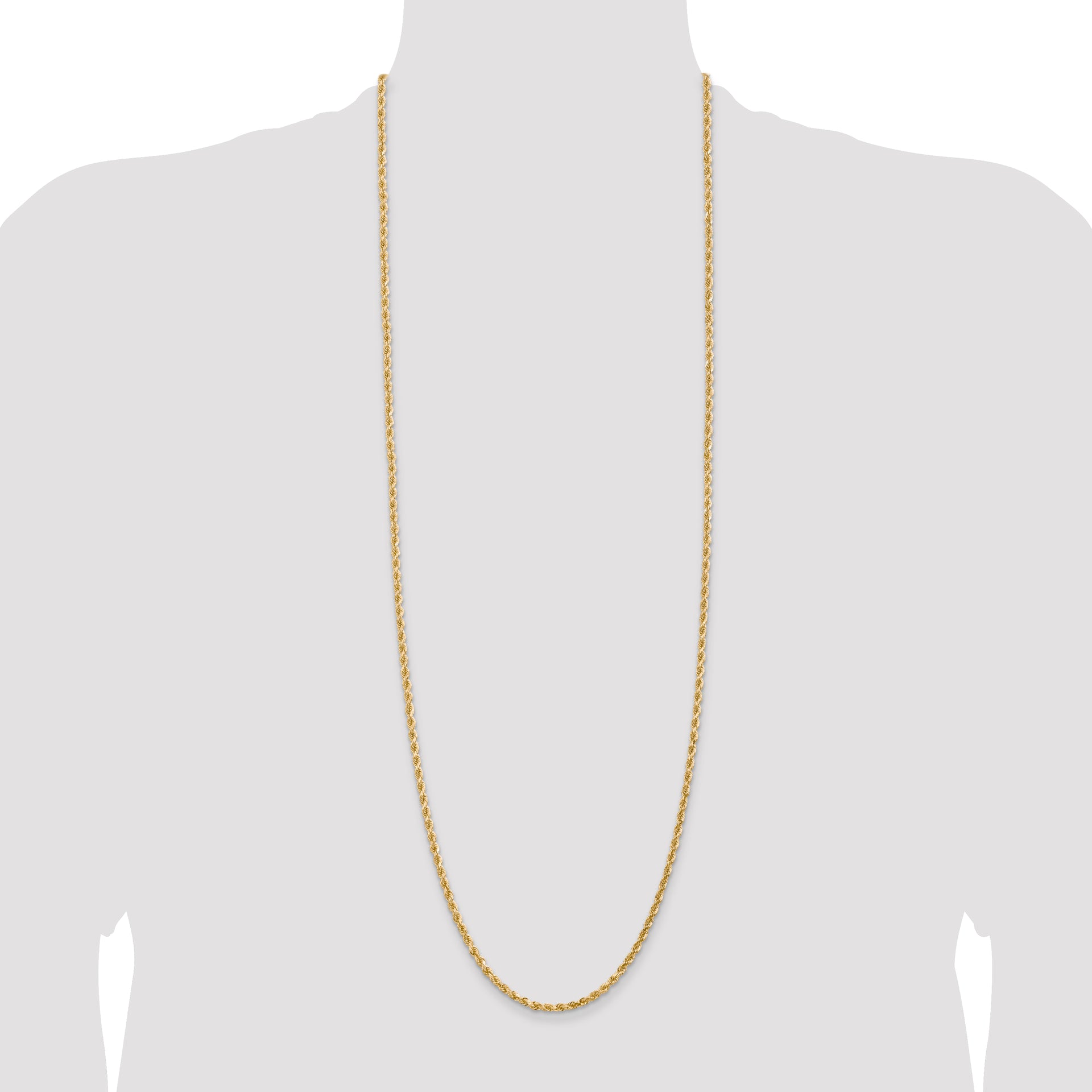 14k 3.0mm Diamond-cut Rope Chain
