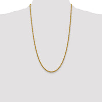 14k 3.0mm Solid Rope Chain