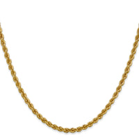14k 3.0mm Solid Rope Chain