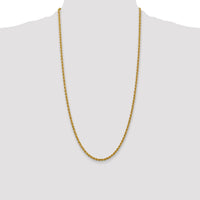 14k 3.0mm Solid Rope Chain