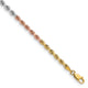 14k Tri-color 3.0mm Diamond-cut Rope Chain