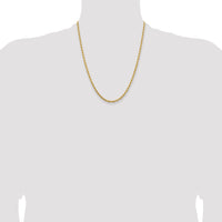 14k 3.25mm Diamond-cut Rope Chain