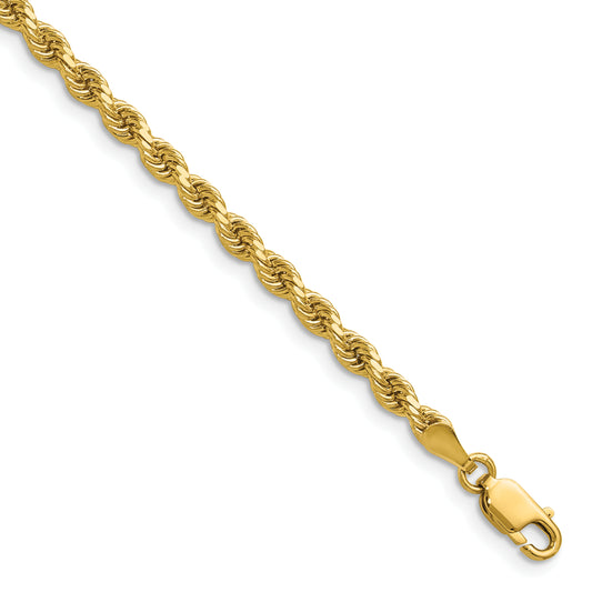 14k 3.25mm Diamond-cut Rope Chain