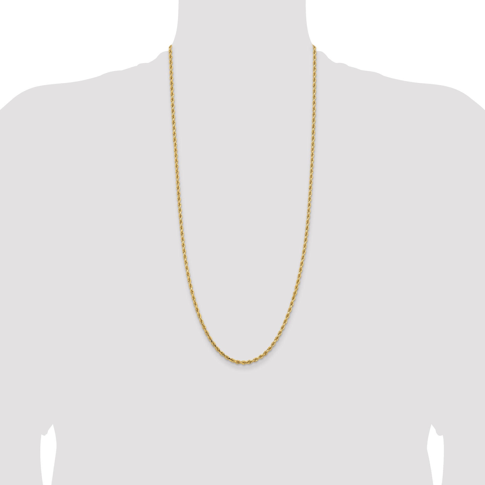14k 3.25mm Diamond-cut Rope Chain